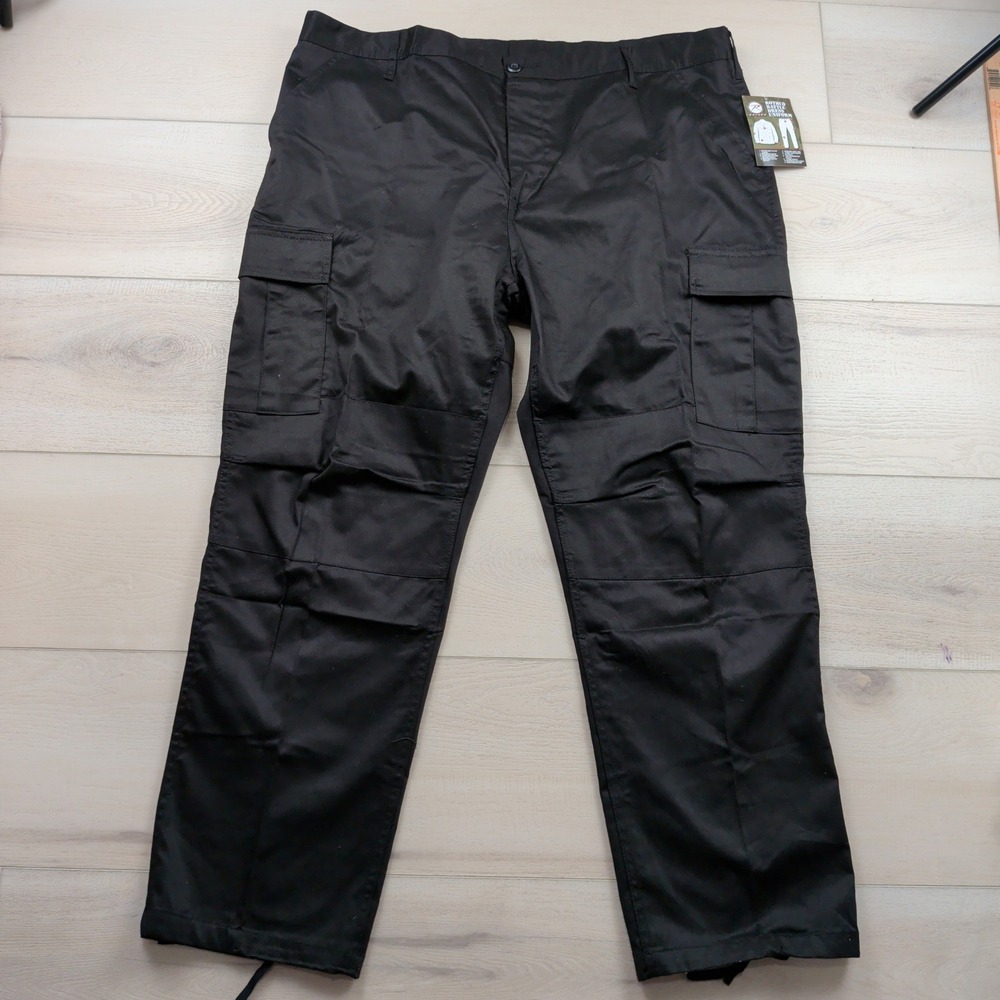 Rothco 7974 Black BDU Tactical Cargo Pants Mens 2XL Regular Battle Dress Uniform